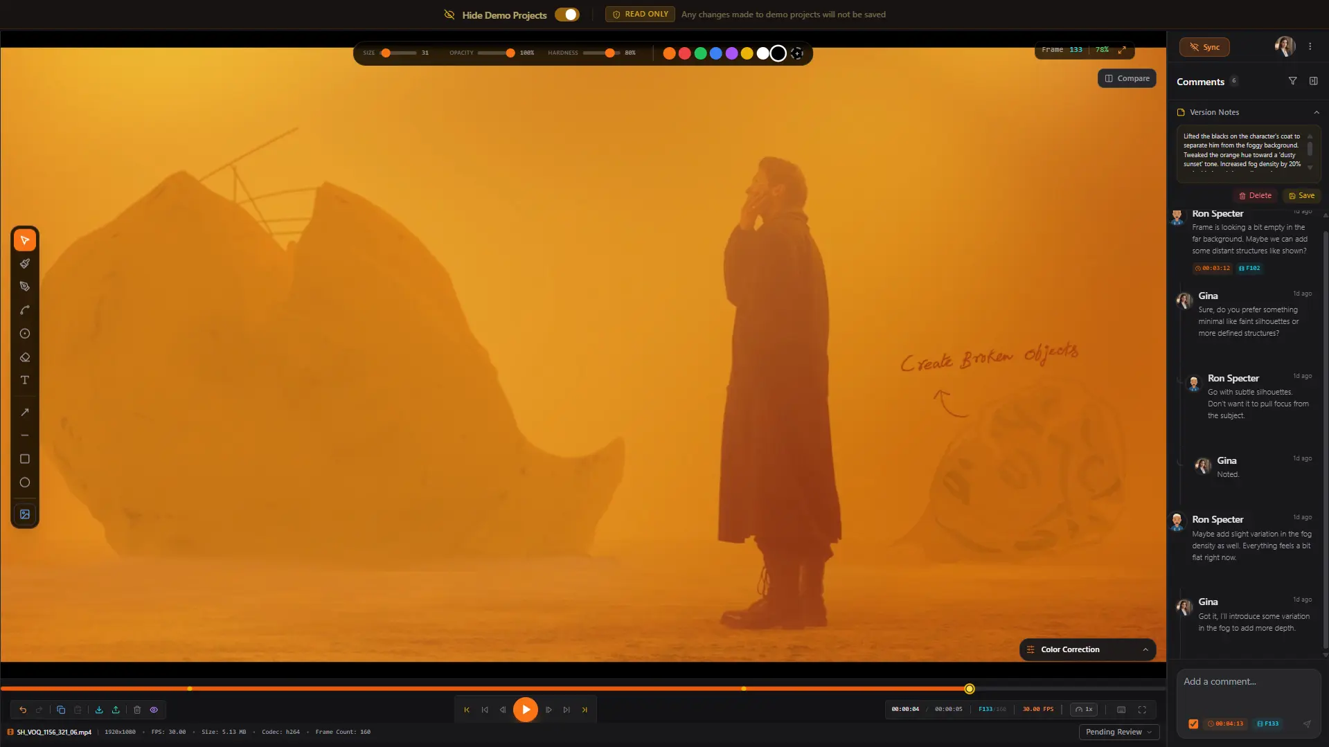 ReviewRoom local GPU transcoding workflow showing R3D and ProRes file processing on the desktop client